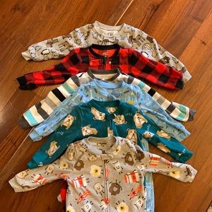 Boys footed PJs - 6